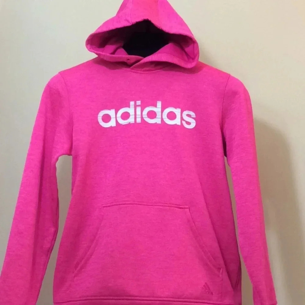 Adidas Pink & White climawarm Hoodie - Picture 4 of 9